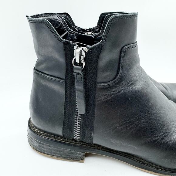Franco Sarto Women's Halford Zip Ankle Bootie Black Size 8.5 Moto Boho Office - Picture 2 of 11